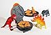 Nostalgia MyMini Dinosaurs Shape Electric Waffle Maker, 5-Inch Non-Stick Griddle for Waffles, Hash Browns, Eggs, and More, Orange