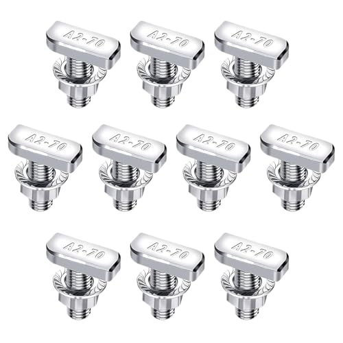 Tトラックアダプターボルト、Tスロットアダプター、四角いスライドブロック、Tナットアダプターボルト、スターノブナットとナットワッシャー付きのTナットアダプター、自転車、ルーフボックス、ルーフバスケット、スキー用具1.18インチ