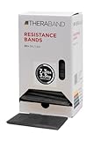 TheraBand Resistance Bands, 5 Foot, 30 Count Professional Latex Elastic Bands for Upper & Lower Body Exercise, Physical Therapy, Pilates, Home Workouts, Rehab, Special Heavy Black, Advanced Level 1