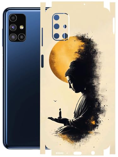 Image of AtOdds - Full Body Back Screen Guard Protector Film - Lamination Wrap Skin Sticker Compatible with Samsung Galaxy M51 | Scratchproof Matte Finish (Divine)