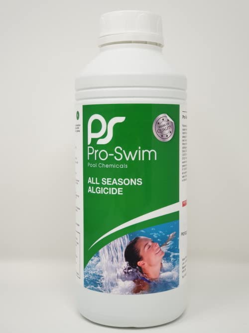 testallwater - All Seasons Pool Algaecide | Copper-Free Formula | Suitable for Concrete, Liner, Mosaic, Fibre Glass Pools | Helps Maintain Algae-Free Water for Up to 3 Months, Multicoloured, 1L