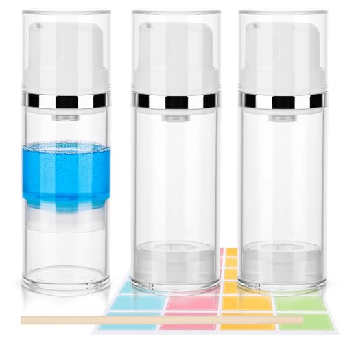 Image of Segbeauty 3.38oz Vacuum Cosmetic Travel Bottle,3Pcs 100ml Airless Pump Bottles Refillable Cosmetic Containers Moisturizer Dispenser Airless Cosmetic Pump Container Travel Pump Bottles for Toiletries