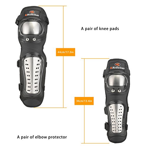 image for RIDBIKER Knee Pads Elbow Pads- Motorcycle Elbow Knee Shin Guards for A