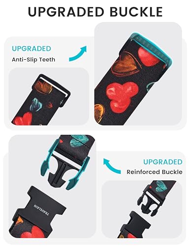 Image of Travelkin Luggage Straps TSA Approved, Suitcase Straps with TSA Lock | Adjustable, Cross luggage belt strap, combination lock, Travel,Reinforced Buckle,multiple colors, locking suitcase belt