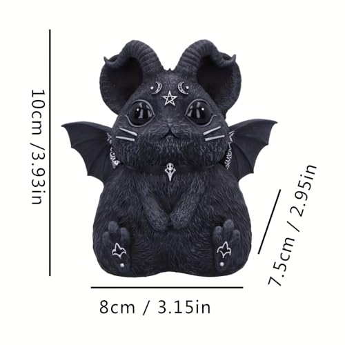 Estatua decorativa de gato murciélago ornamental miniatura 2
