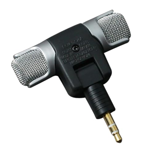 SEWACC 1Pc Mini Stereo Microphone for PC Laptop Lightweight Omnidirectional Mic with Jack for Streaming Recording Easy Design