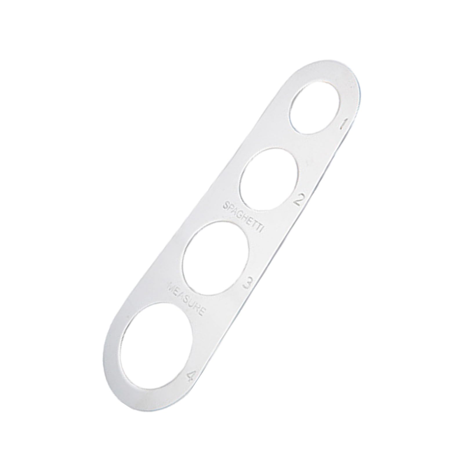 Nucelit 430 Stainless Steel Pastas Portioning Tool 4 Hole Size Spaghetti Measure Ruler for Accurate Serving Kitchen Gadget Four Serving