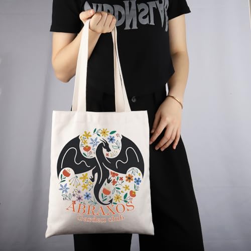 Throne of Glass Inspired Abraxos Flower Gift Abraxos Garden Club Tote Bag Fantasy Dragon Gift for Bookish Book Lover (GardenClub Tote) - Image 4