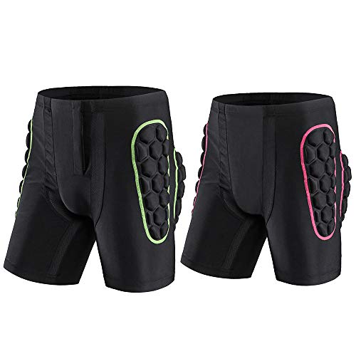 Shorts de proteção de quadril, Andoer Calções de proteção para quadris femininos acolchoados Armadur