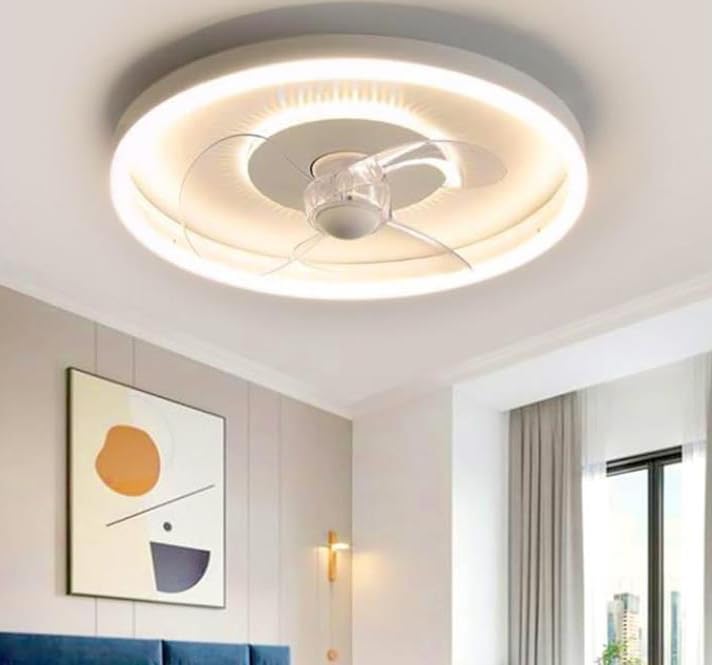 Ventilador de techo moderno LED nórdico de 32W 4