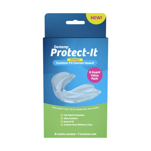 Image of Dentemp Protect-It Custom Fit Mouth Guard 8 Pack for Teeth Grinding at Night - Night Guards for Sleep