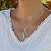 Echmeck Sterling Silver Blue Turquoise Cross Pendant – Handmade Jewelry for Men & Women – No Chain Included