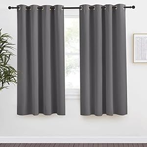 NICETOWN Grey Blackout Curtain 68 inch...