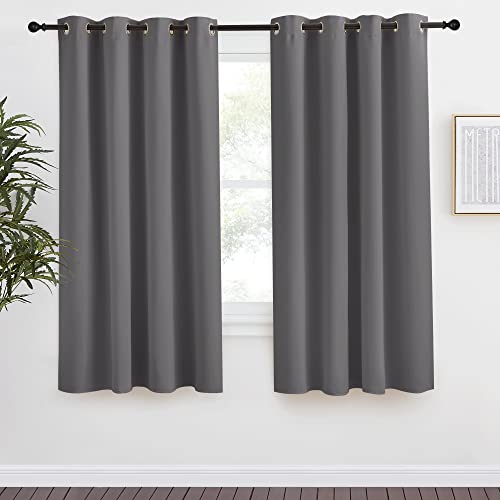 NICETOWN Grey Blackout Curtain 68 inch Long, 55 inches Width, 1 Panel, Thermal Insulated Window...
