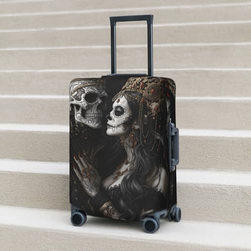 Skull King Suitcase Cover Fashion Luggage Covers Anti-Scratch Elastic Lightweight Protector For Travel Outdoor Medium3