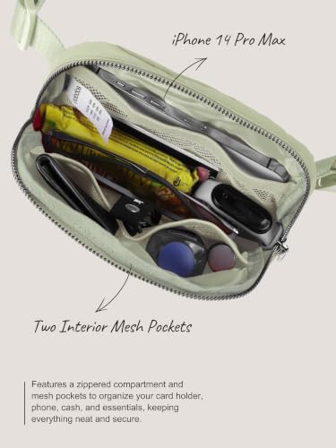 Image of ODODOS Unisex Mini Belt Bag with Adjustable Strap Small Fanny Pack for Workout Running Traveling Hiking, Desert Sage