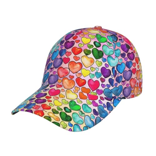 Casquette de baseball rayée arc-en-ciel délavée idéale pour vos sorties et activités de plein air