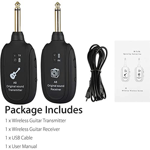 PRO Draadloos Gitaarsysteem UHF Draadloze Gitaar Audio Zender Ontvanger Zwart 20Hz-20kHz voor Elektrische Gitaar Bass… - Image 8