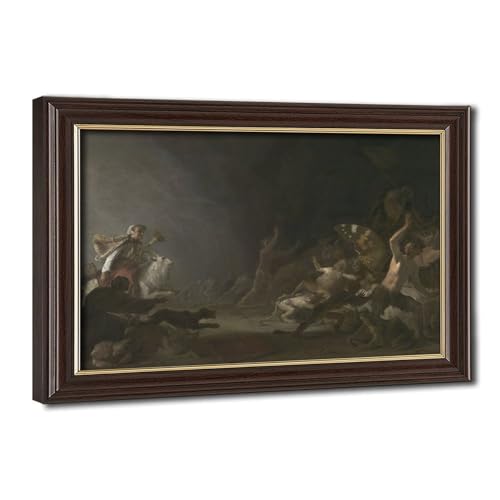 Impression toile A Witches Sabbath Cornelis Saftleven cadre suspendu déco bureau sans percer