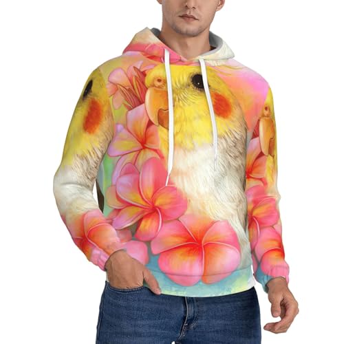 Sweat à capuche calopsitte homme avec cordon de serrage ajustable