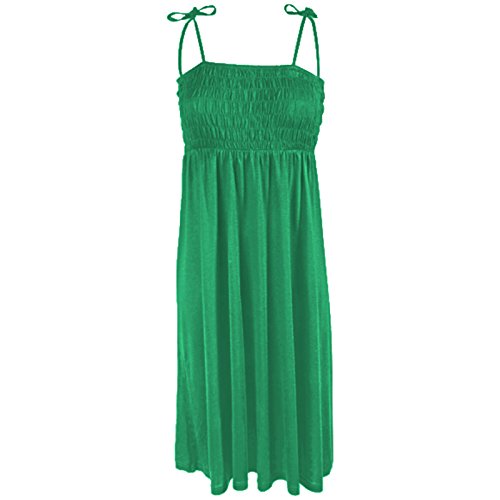 Damen Bandeau Kleid Rock 2 in 1 Sommerkleid...