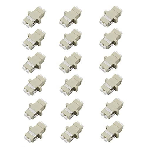 Duogalia 18 Pack Lc To Lc Fiber Optic Coupler Lc Duplex Multimode Fiber Optic Cable Connector Adapter #TOP11