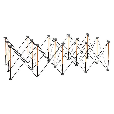 Bora Centipede 4x8 15-Strut Work Stand and Portable Table | XL Sawhorse Support with Folding, Collapsible Steel Legs, CK15S, Orange Cover