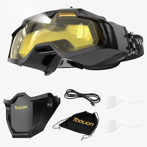 Image of TOOLIOM Auto Darkening Welding Goggles 4 Arc Sensor Eye Protection Safety Goggles Welding Glasses with πππ ππ’π π‘ππ’π§π & ππππ-π ππ‘ππ«π π’π§π for MIG TIG Stick