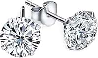 Par de Brincos Prata Masculino Redondos 10mm Estilo CR7 com Zirconia Cubica Original Brilho Eterno