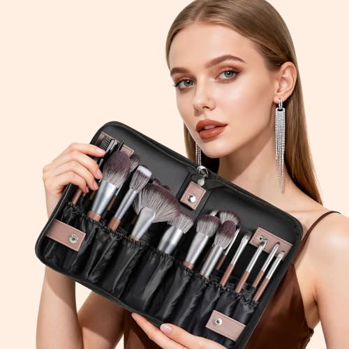 DUcare Makeup Brushes Professional with Bag 22Pcs Makeup Brush Set Premium Synthetic Kabuki Foundation Blending Brush Face Powder Blush Concealers Eye Shadows with Case
