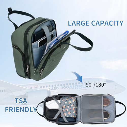 VANKEAN Carry On Underseat Multi-functional, 16-inch Underseater Lightweight Overnight Suitcase for Men Women