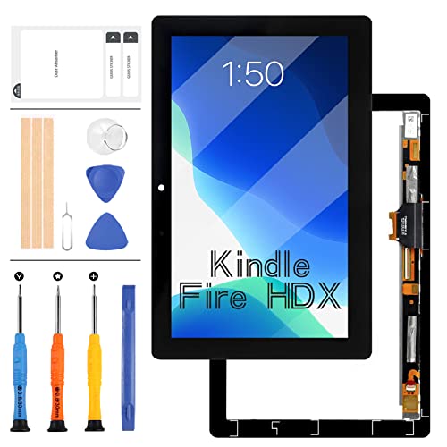 LADYSON Reemplazo de pantalla para Amazon Kindle Fire HDX 8 HDX8 pantalla LCD táctil digitalizador lente de cristal completo Asamblea con herramientas de reparación gratis