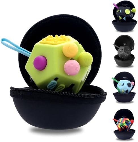 PILPOC theFube Fidget Cube with 12 Sides - Handy Anxiety Toys for Kids ...