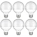 Sunlite 82042-SU LED 90 CRI G25 Globe Light Bulb, 7 Watts (50W Equivalent), Dimmable, Medium Base (E26), 500 Lumen, Energy Star, ETL Listed, Frost Finish, 6 Pack, 3000K-Warm White