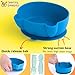 teensy peepsy Silicone Bowl Suction with Spoon and Fork for Babies 6 months+ Suction Bowls for Baby Utensils 6-12M+ BLW Baby Essentials Newborn Essentials Must Haves (Aquamarine)