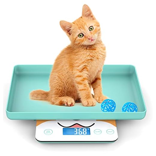 Newborn Pet Scale for Puppy and Kitten, Pet Scale with Detachable Tray for Dog Whelping Nursing, Weigh Pets Baby in Grams, 33lbs (±0.03oz), Size 11"x 9" Inch (Robin-Egg Blue)