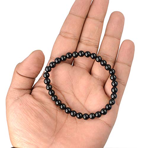 Image of Reiki Crystal Products Certified Natural Crystal Stone Bracelet 6 mm Round Beads for Men and Women | Premium Gemstone Jewellery Collection | Reiki Charged | Multiple Stone Variants Available