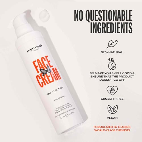Men Rock Niacinamide Face Moisturiser for Men, Targets Fine Lines & Wrinkles, Deeply Moisturises for Healthy Radiant Skin - Image 3