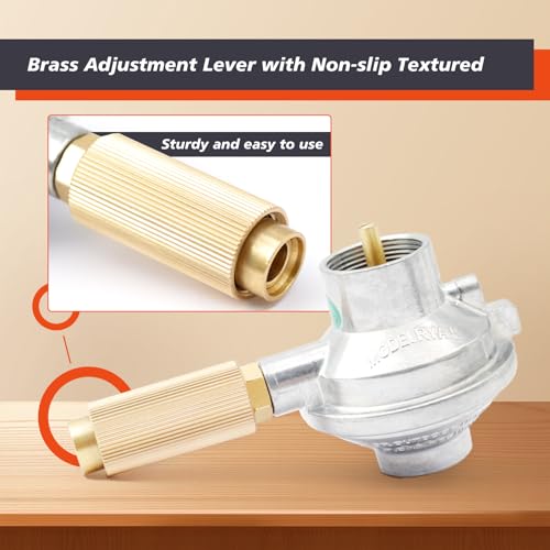 Mhrxusd SPG25-17 Oven Regulator Replacement for Camp Chef Deluxe Outdoor Camp Oven Parts for PZOVEN/Coven/COVEND/Covent Oven 2-Burner Stove Propane Regulator Connector/Adapter