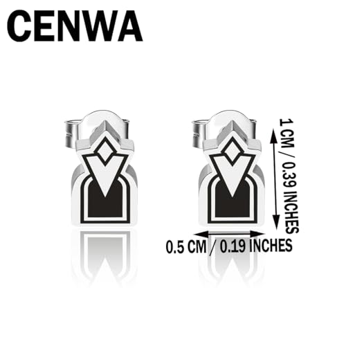 CENWA Stainless Steel Quest Marker Stud Earrings Game Lover Gift2
