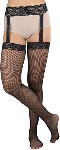 Image of ToBeInStyle Women's Attached Garter Belt Suspender Nylon Stocking Pantyhose