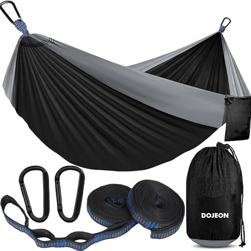 Image of ZIBUYU Swing for Adults Perfect Swing for Outdoors Camping, Garden - Hanging Bed for Adults Resting, Sleeping Swing for Adults - Portable Hammock for Travel, Trekking, 200kg Load (Black)
