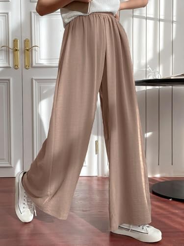 Image of KOTTY Women's Solid|Pull On|Wide Leg Style|High Rise|Casual Wear Pant