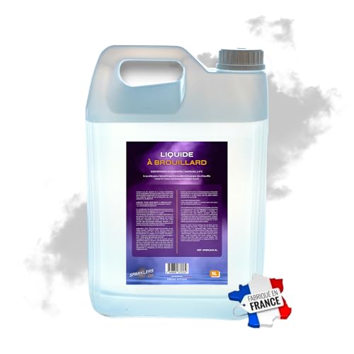 SPARKLERS CLUB Liquide à Fumée Effet Brouillard 5 Litres pour Machine à Brouillard qualité MADE IN FRANCE - Simple d'utilisation, idéal pour soirées DJ,...