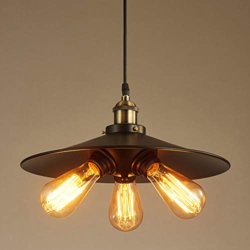 Lustre en fer forgé avec couvercle à tête unique pour une touche rétro originale