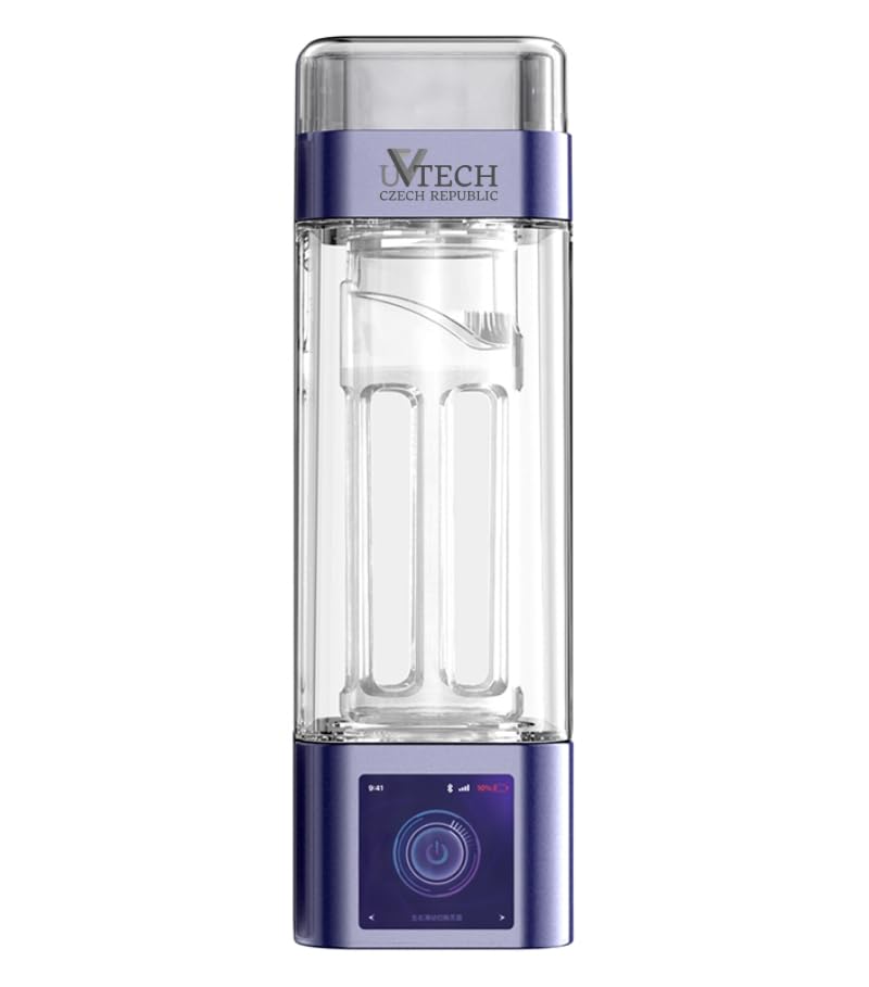 Hydrogen-Ultra Original Hidrógeno Agua 6000ppb -600mV generador 350ml membrana PEM (morado)