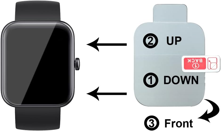 Screen Protector Compatible with PJYUBVOR, BYBUKCKR T49 1.9” and P58 of Ypaddbu 1.96 Inches Smart Watch (Answer/Make Calls), Soft TPU, 6-pack, Bubble Self-healing