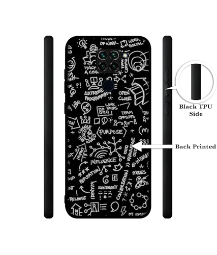 Image of Formulas Design Premium 2D Printed Metal Back Case Cover for Mi Redmi Note 9 4G