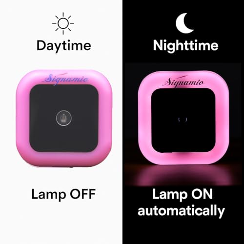 Image of Signamio 1 Pcs Sensor Light for Home Indoor - Smart Motion Sensor LED Light, Automatic On /Off Night Lamp, Energy-Saving 0.5W for Bedroom, Bedside, Home Use-Pink