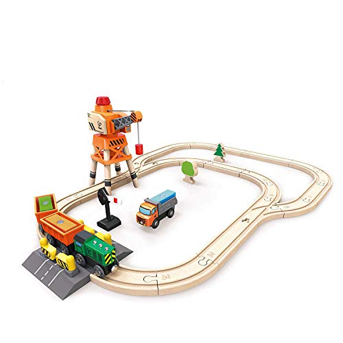 Preisvergleich Produktbild Hape E3722 Kleinkindspielzeug Kran-und Güter-Set